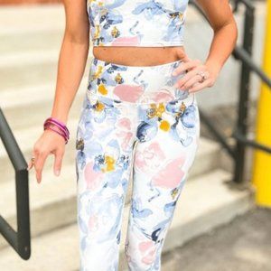 Mono b Pastel Watercolor Print Highwaist Leggings